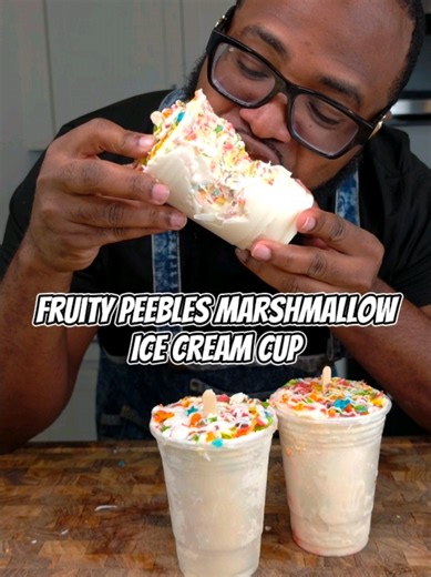 Fruity Pebbles Marshmallow Ice Cream Cup full recipe 👇🏿 #shorts #food #recipe Fruity Pebbles Marshmallow Ice Cream Cups Yield: 4–6 ice cream cups TOOLS NEEDED Clear plastic cups Mixing bowls Electric hand mixer Rubber spatula Microwave-safe bowl Popsicle sticks Spoon or piping bag --- ICE CREAM FILLING Ingredients 2 cups cold heavy whipping cream 3/4 cup sweetened condensed milk 1 cup Fruity Pebbles cereal, lightly crushed 2 tablespoons caramel sauce 1 teaspoon vanilla extract or vanilla bean 