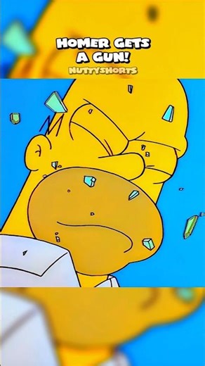Homer Gets A GUN! 🔫 #simpsons #shorts