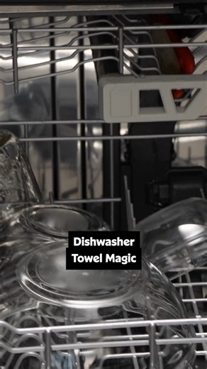 Hand-dry no more! This genius trick will save you work the next time you run the dishwasher. 🧼 Simply load it up and run a cycle as normal, then drape a towel over the door for about 20 minutes to soak up any extra moisture. Tap the link in the comments to catch Nicole's latest YouTube episode for more smart kitchen hacks. ⬆️ #kitchenhacks #cleaningtips | Allrecipes