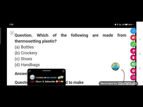 Which of the following are made from thermosetting plastic?