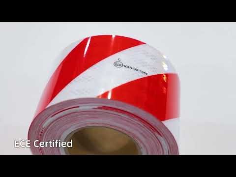 DOT-C2 & ECE Certified Red and White Twill Reflective Tape
