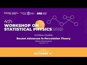 Recent Advances in Percolation Theory - Hans Herrmann | Session 03