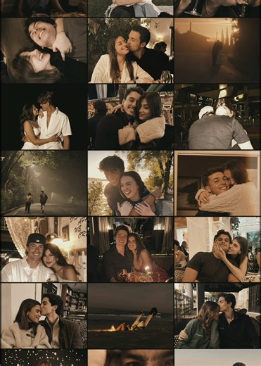 Aesthetic Photo Grid Template for Couples