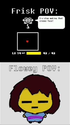 Frisk really has a creepy face... or something #undertale