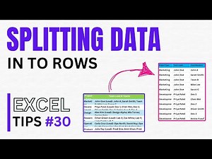 Split Text Into Rows Columns in Excel | Power Query Tutorial for Messy Data