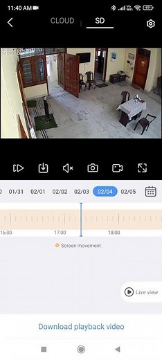 Trueview CCTV Footage Playback in True cloud App