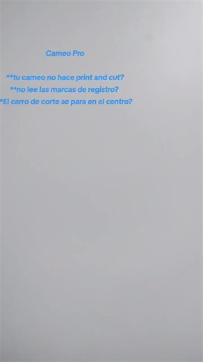 Soluciones a problemas de Cameo Pro