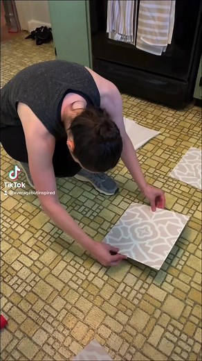 6M views · 145K reactions | 5.8 Million TikTok views for this one day flooring update! Before you tell me it won’t last- this is a BandAid solution until a gut renovation in a few years. And . . . it’s been six months and great so far! #diyhome #kitchenrenovation #flooring | Average But Inspired | Facebook