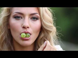 Beautiful Blonde Woman Eating Grapes 7