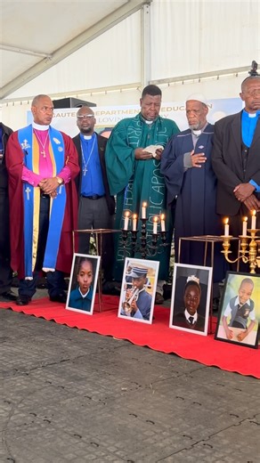 [HAPPENING NOW]: Memorial Service for the learners who lost their lives in a tragic scholar transport incident that took place on Monday, 19 January 2026, in Vanderbijlpark. 📍Saul Tsotetsi Sports Ground, Sebokeng | The Gauteng Department of Education