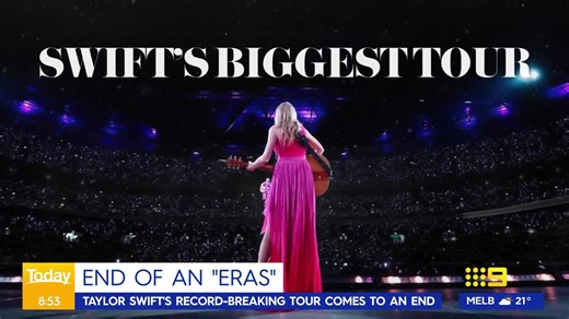 157K views · 3.3K reactions | As the year draws to a close, Taylor Swift is right now preparing to take one final bow as her epic Eras Tour comes to a spectacular end. The world's biggest celebrity has spent the last 20 months criss-crossing the globe, performing in front of millions of fans - enchanting them every step of the way. #9Today | WATCH LIVE 7am | TODAY | Facebook