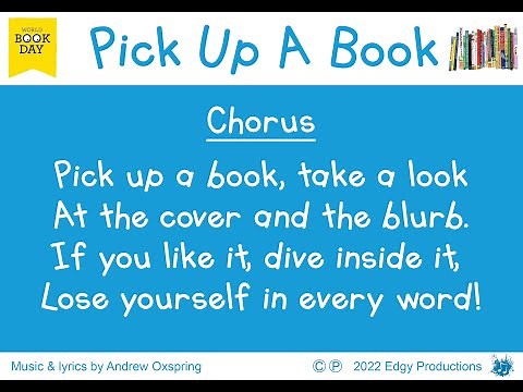 Pick Up A Book - karaoke video with vocals