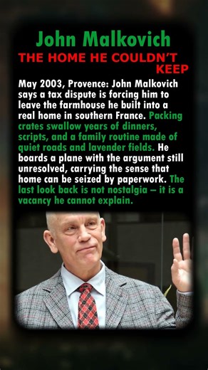 John Malkovich’s Provence Home Exit: The Tax Dispute That Forced Him to Leave