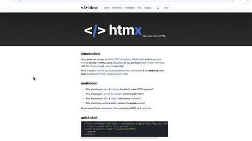前端技术要变天了？4万star的HTMX能否引领前端技术的新潮流