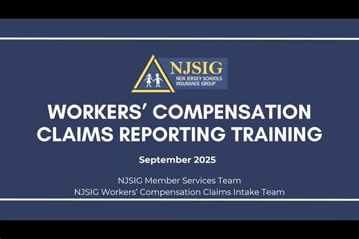 NJSIG Workers' Compensation Claims Reporting Training 2025