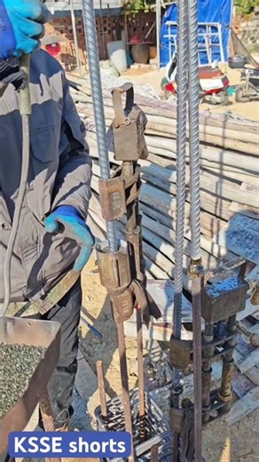 Rebar Coupling by Thermite (Exothermic) Welding 🔥⚙️ #RebarWelding #ConstructionTech