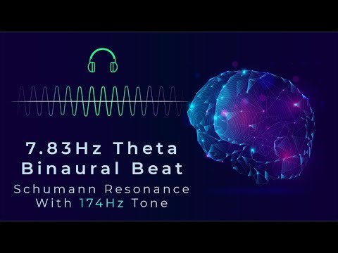 7.83 Hz Theta Binaural Beat + 174 Hz Frequency | Schumann Resonance, Deep Healing & Stress Relief