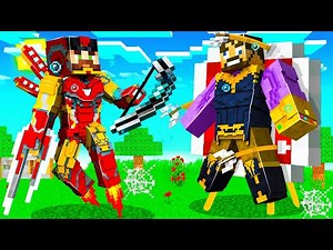 Using the INFINITY BOW on THANOS in Insane Craft