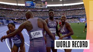 Paris 2024 Olympics video: Watch USA set mixed 4x400m relay world record
