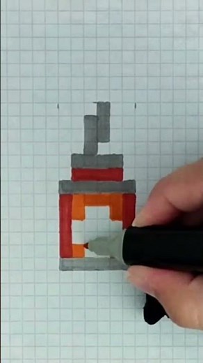 Pintando a FAROL de MINECRAFT en pixel art #art #pixelart #minecraft