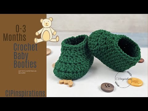 How to crochet baby booties 0-3 months / Baby Crochet Pattern / Baby Booties Crochet Pattern
