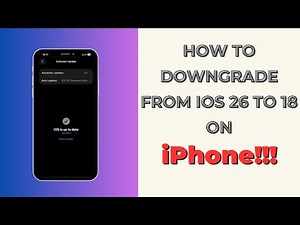 How To Downgrade iOS 26 To 18 Without Computer
