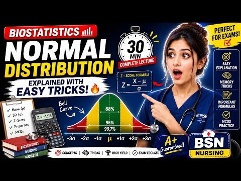 Normal Distribution Made Easy🔥 | Biostatistics Unit 3 | BSN Nursing | Z-Score Explained with Tricks
