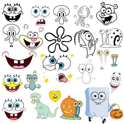 Cartoon Character Clipart Bundle – Funny Cartoon PNG - Etsy