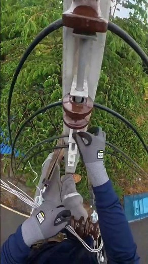 USA Linemen Installing Conductors on Insulators 🇺🇸⚡