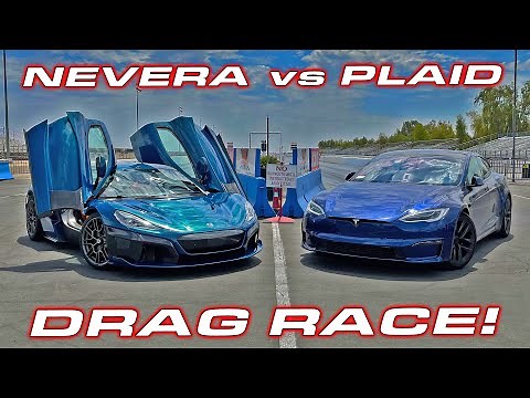IS 1,914 HP ENOUGH TO BEAT TESLA? NEVERA vs PLAID * Quickest Production Cars in the World DRAG RACE