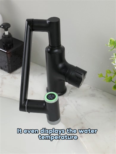 Burning your hands adjusting water temp? This digital display swivel faucet is a game-changer#KitchenFaucet #faucetreplacment #homeupgrade #bathroomfaucet #Faucet