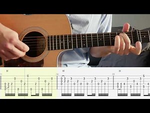 Atlantis - Acoustic - Seafret - Guitar Tutorial + TABS on screen
