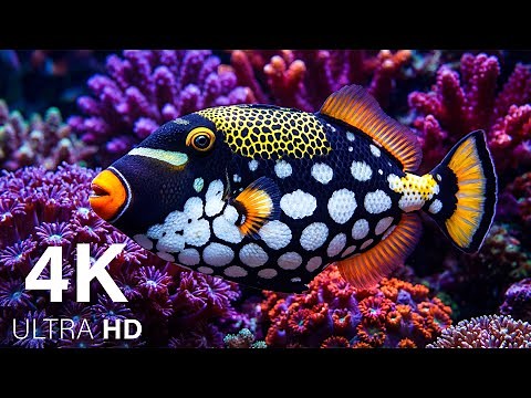 🌊 Crystal Ocean 4K UHD 🐠 Beautiful Marine Life for Stress Relief & Sleep | Stunning Coral Reef Fish✨