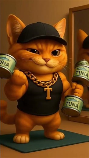 Buff Cat Morning Routine 🐱💪 | Tazz Never Skips Leg Day!