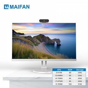 [Hot Item] IPS Screen 24" I7-9750h All in One Desktop PC with DVD RW SD Card Reader