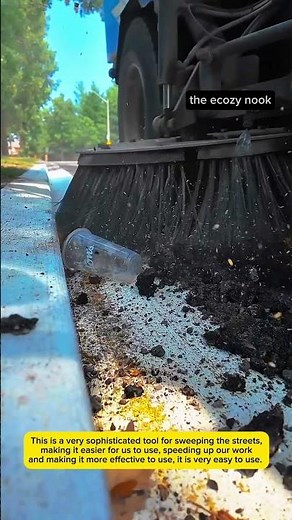 Modern Street Sweeper Truck in Action: Fast & Efficient!