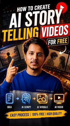 How to Create AI story telling videos for free🫣✨
