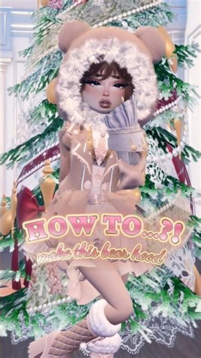 BEAR HOOD TUTORIAL 🐻💕#dti #dresstoimpress #tutorial #bear #roblox