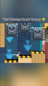 Why so angry, Thwomp? Chill, it’s just gravity 💫 #mario #nintendo #retrogaming