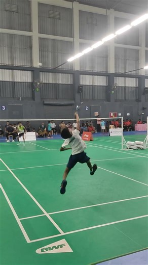 Pranav s deep backhand retrieval fails to cross #shorts #new #badmintin #trendingshort# #viralshorts