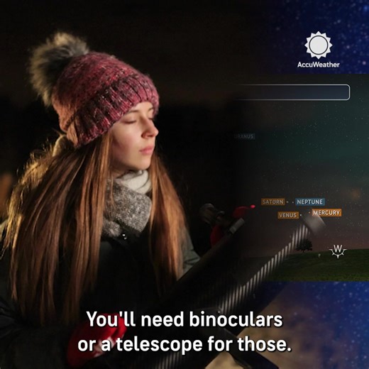 The first major planetary alignment of 2026 will take shape after sunset at the end of the month, when six planets line up with the moon in the evening sky. https://bit.ly/3OviN8h | AccuWeather