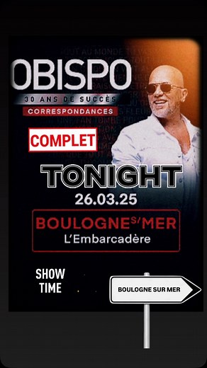 @pascalobispo continue d’enchaîner les concerts à guichets fermés ! Ce soir, c’est Boulogne-sur-Mer qui l’accueille pour une soirée mémorable ❤️‍🔥✨❤️🎵 Bon concert à tous ! #pascalobispo #obispo #live #concert #boulognesurmer | 100% Fans Obispo