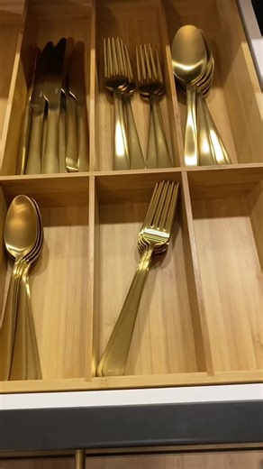 ✨Organized Cutlery Drawer Goals✨ Discover the ultimate kitchen inspiration with our meticulously organized cutlery drawer featuring stunning silver and gold cutlery, including spoons, knives, forks, and elegant gold chopsticks! 😍✨ Elevate your dining experience with style and functionality. Follow @housenerdz1and2 for more inspiring kitchen videos and stay tuned for detailed reviews on where we bought these exquisite cutlery sets and drawer organizers! 🎥✨ Check out our blog for more inspiratio