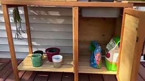 Watch Outdoor Potting Bench Table, Cedar Garden Work Station on Amazon Live