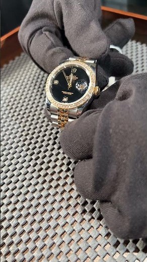 Rolex Datejust Onyx Stone Diamond Dial Steel Yellow Gold Mens Watch 116243 Review | SwissWatchExpo