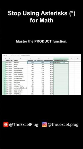 Excel PRODUCT Function Tutorial (Financial Modeling Foundation)