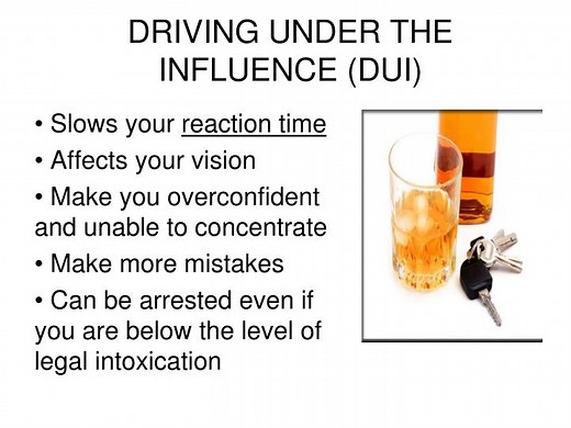 DRIVING UNDER THE INFLUENCE (DUI) - SlideServe