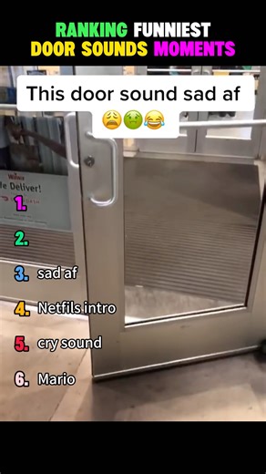 Ranking funniest door sounds moments #doors #funny #ranking #shorts