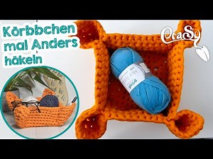Crochet basket with a twist - super easy