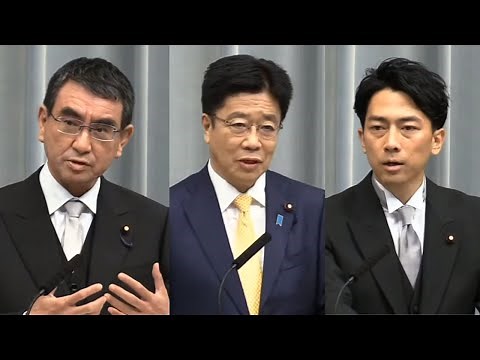 菅内閣の各閣僚が記者会見 首相官邸